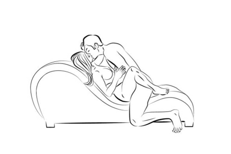 Tư thế truyền thống trên ghế tình yêu