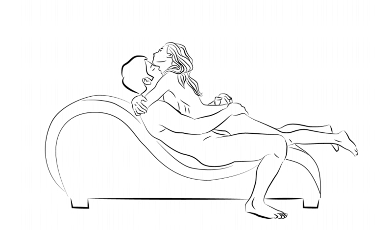 Tư thế cầu trượt trên ghế tình yêu