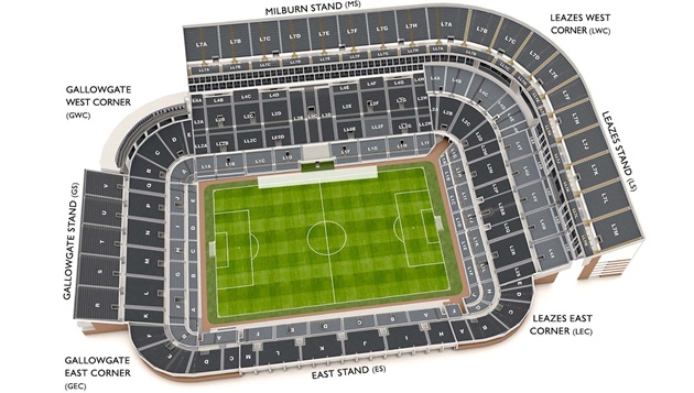 St James' Park: Sân nhà Newcastle & cấu trúc độc đáo tại EURO 2028