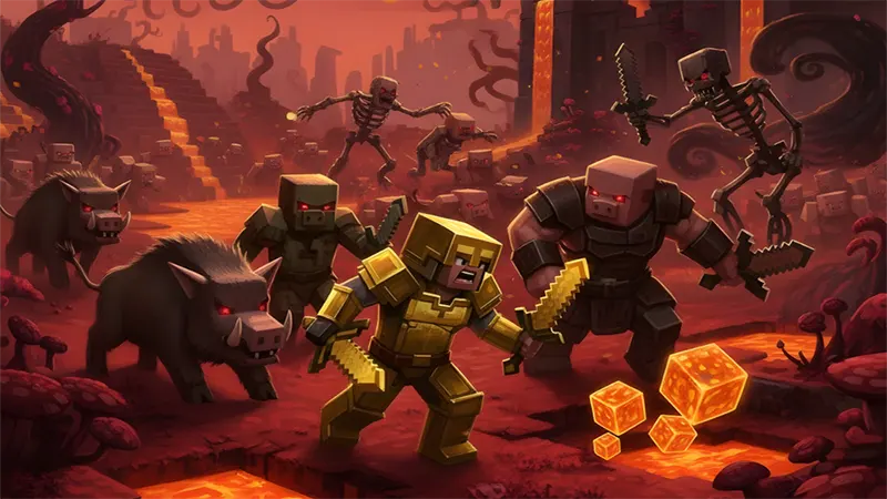 Quái vật ở Nether – Vùng đất của lửa và quái vật
