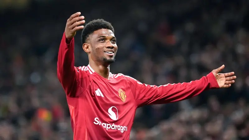 Amad Diallo trong màu áo Manchester United