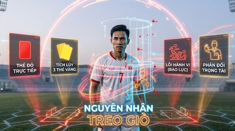 Treo giò là gì? Quy định thời gian treo giò cầu thủ bóng đá